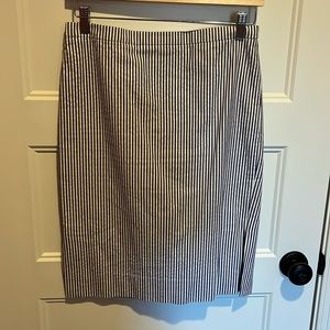 Jcrew blue and white seersucker skirt